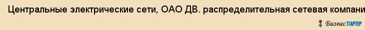 Центральные электрические сети, ОАО ДВ. распределительная сетевая компания, Хабаровск
