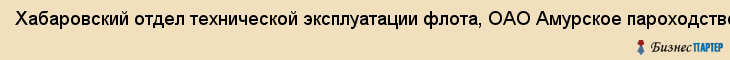 Хабаровский отдел технической эксплуатации флота, ОАО Амурское пароходство, Хабаровск