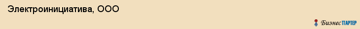Электроинициатива, ООО, Хабаровск